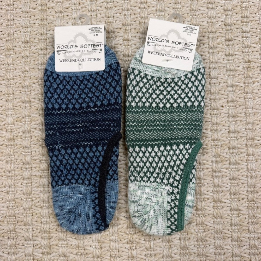 Worlds Softest Womens Socks 6-11‎ Weekend Collection 2 Pair Cozy